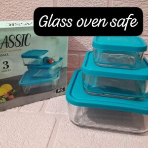 3-Piece Set of Glass Bowls & Dishes