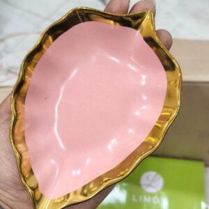 Elegant Dates Serving Dish (Decorative Leaf Design)