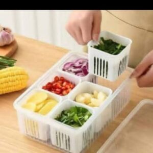 6-Section Vegetable Storage Organizer Box