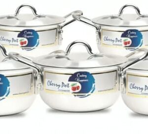 Stainless Steel Cookware Set (5-Piece – 2L to 6L)